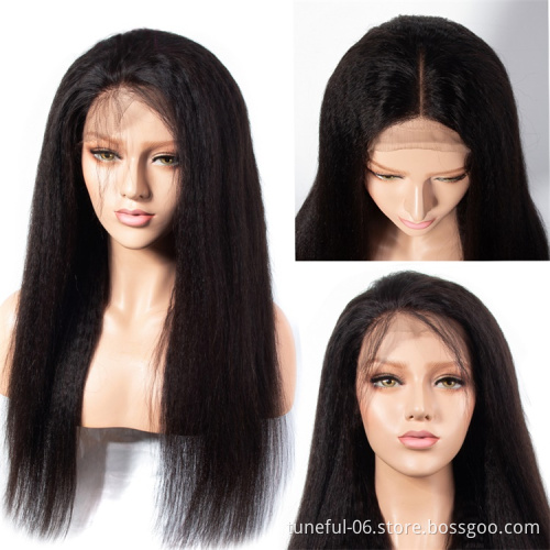 Raw Virgin Cuticle Aligned Brazilian Human Hair Transparent Lace Frontal HD Lace Front Wig With Baby Hair For Black Women